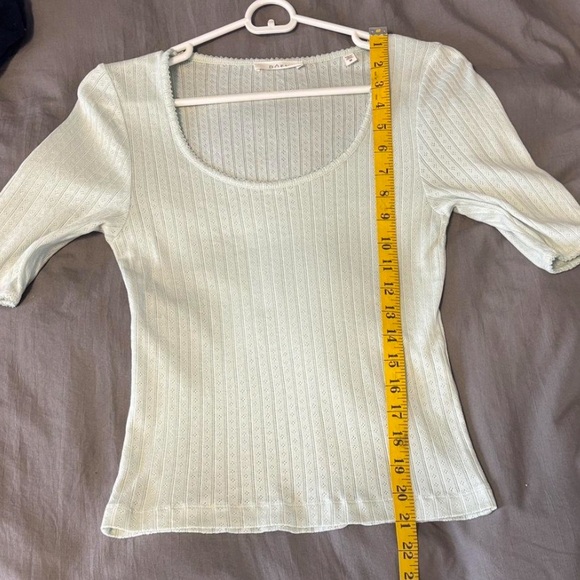 Doen Anthia Pointelle Tee in Cove M - Picture 5 of 5